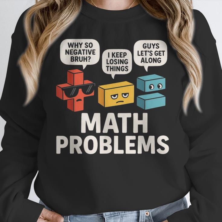 Math Problems Symbols Teacher Back To School Girl Boy Women Crewneck Sweatshirt, funny design Math Problems Symbols Teacher Back To School Girl Boy Women Crewneck Sweatshirt, funny design