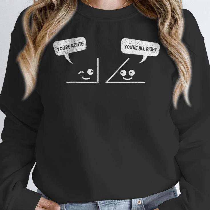Math Saying You Are Acute Algebra Maths Teacher For Men Women Women Crewneck Sweatshirt, funny design