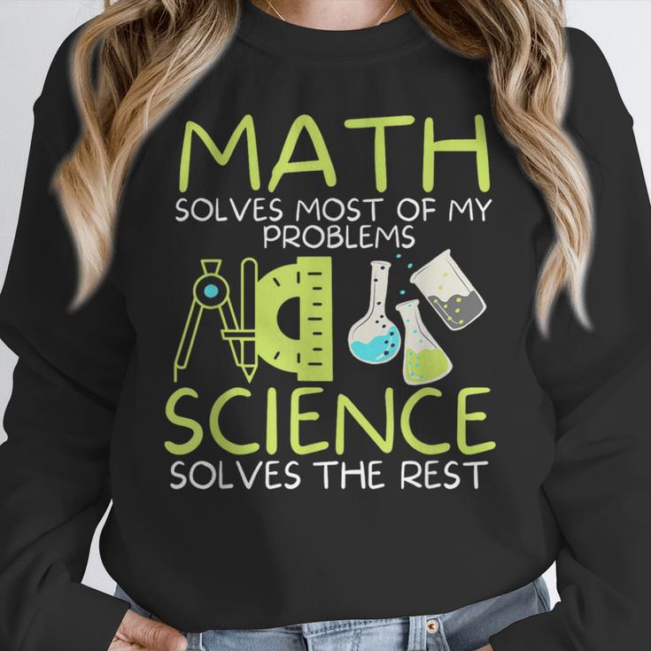 Math Solves Most Of My Problems Science Math Science Teacher Women Crewneck Sweatshirt, Science Teacher Gifts, funny design Math Solves Most Of My Problems Science Math Science Teacher Women Crewneck Sweatshirt, Science Teacher Gifts, funny design