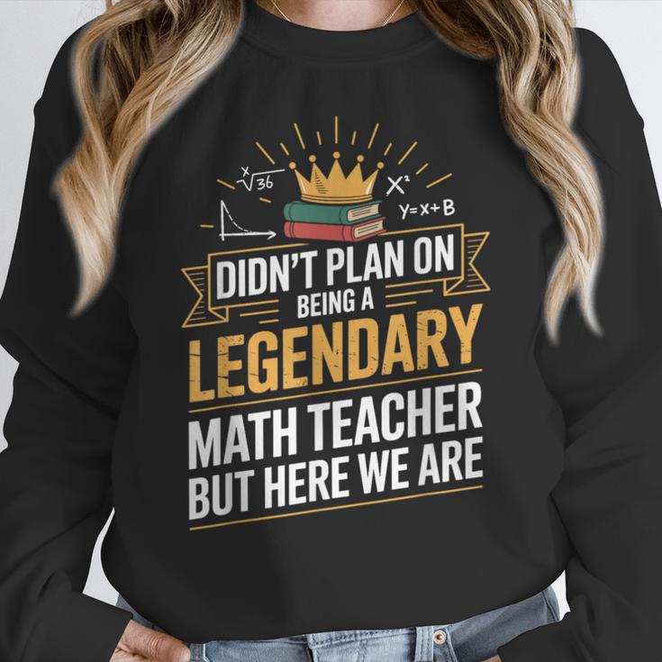 Math Teacher For Algebra Lovers Mathematics Women Crewneck Sweatshirt, funny design