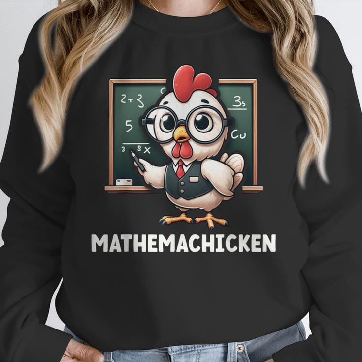 Math Teacher Chicken Mathemachicken Pun Women Crewneck Sweatshirt, funny design Math Teacher Chicken Mathemachicken Pun Women Crewneck Sweatshirt, funny design