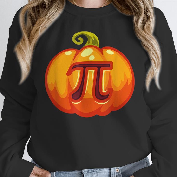 Math Teacher Halloween Costume Pumpkin Pi Pun Pie Men Women Crewneck Sweatshirt, funny design