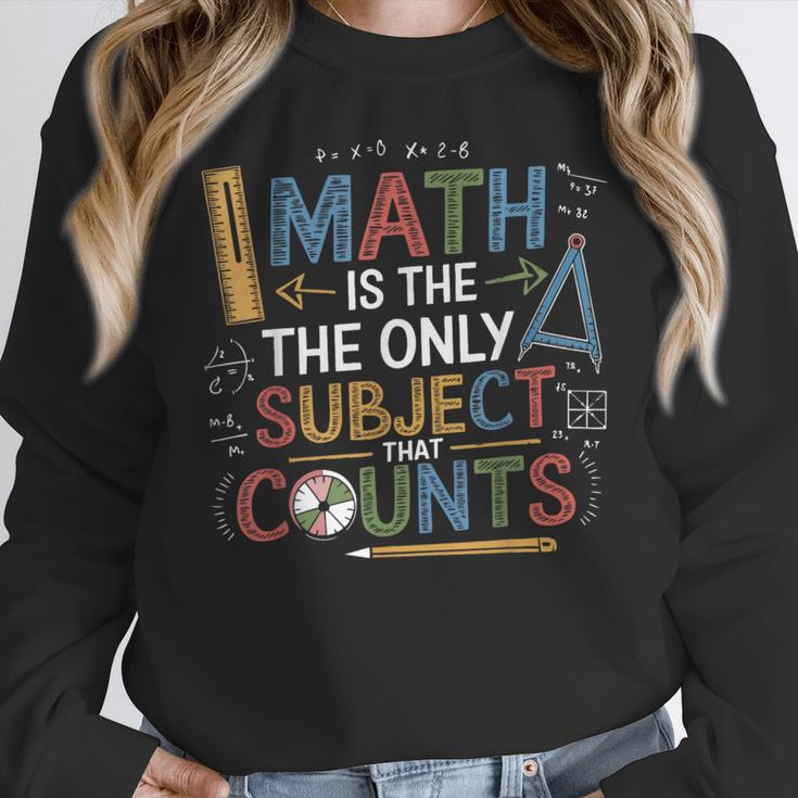 Math Teacher Mathematician Subject Mathematics Joke Women Crewneck Sweatshirt, funny design Math Teacher Mathematician Subject Mathematics Joke Women Crewneck Sweatshirt, funny design
