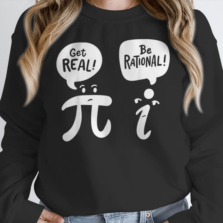Math Teacher Math Student Be Real Get Rational Women Crewneck Sweatshirt, funny design Math Teacher Math Student Be Real Get Rational Women Crewneck Sweatshirt, funny design