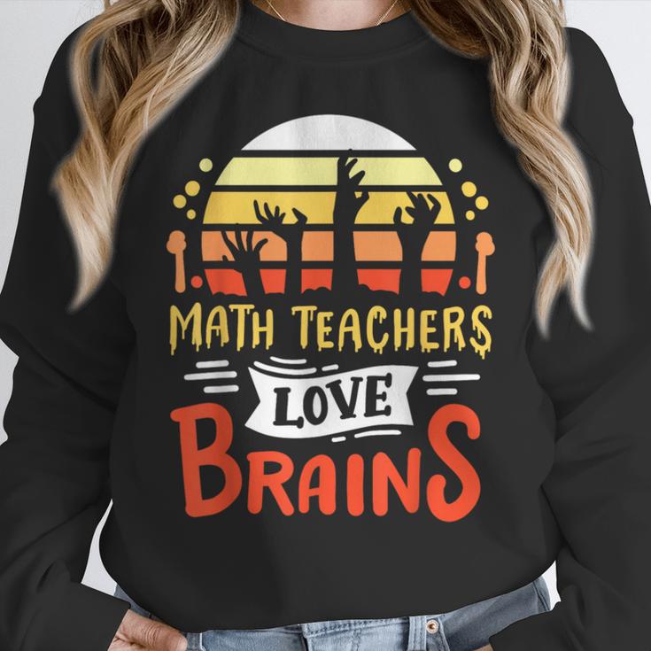 Math Teachers Love Brains Halloween Costume Zombie For Men Women Women Crewneck Sweatshirt, funny design Math Teachers Love Brains Halloween Costume Zombie For Men Women Women Crewneck Sweatshirt, funny design