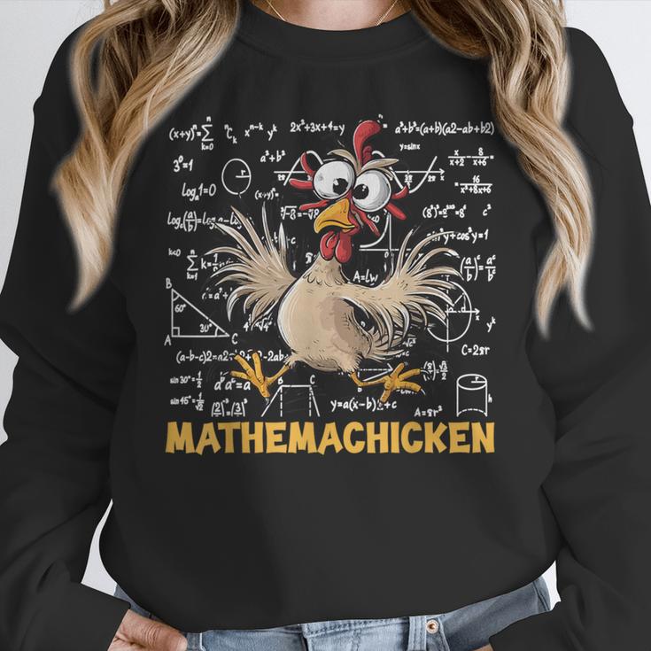 Mathemachicken Chicken Math Teacher Back To School Women Crewneck Sweatshirt, funny design