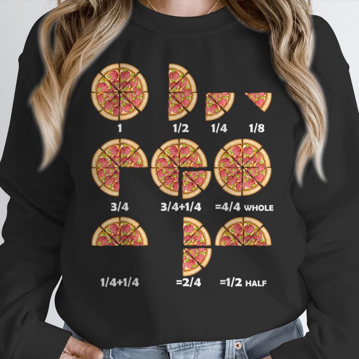 Maths Day Costume Idea Kids Teachers Pizza Slice Fraction Women Crewneck Sweatshirt, funny design Maths Day Costume Idea Kids Teachers Pizza Slice Fraction Women Crewneck Sweatshirt, funny design