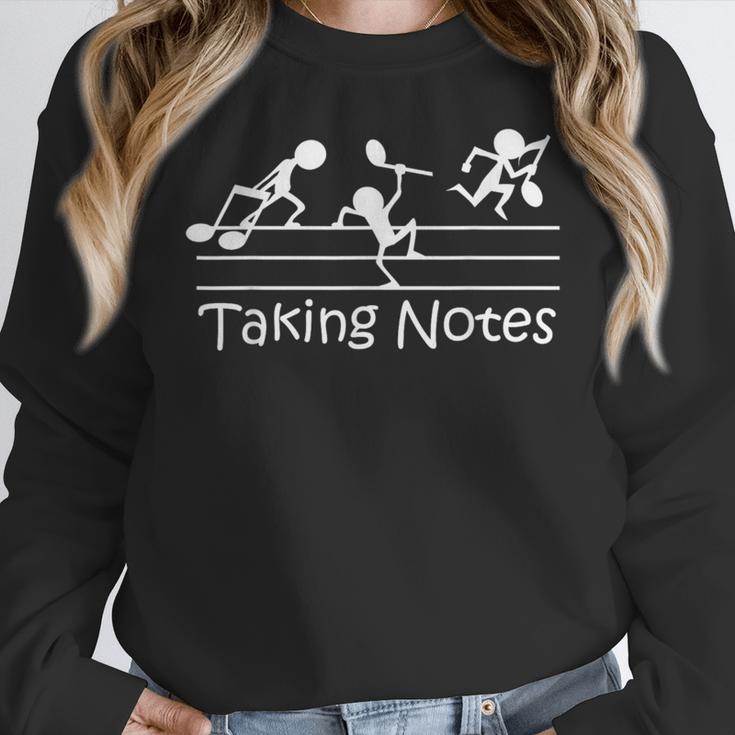 Melodic Humor Musician’s Playful Collection Musical Taking Notes Music Lovers Vintage Teachers Women Crewneck Sweatshirt, funny design Melodic Humor Musician’s Playful Collection Musical Taking Notes Music Lovers Vintage Teachers Women Crewneck Sweatshirt, funny design