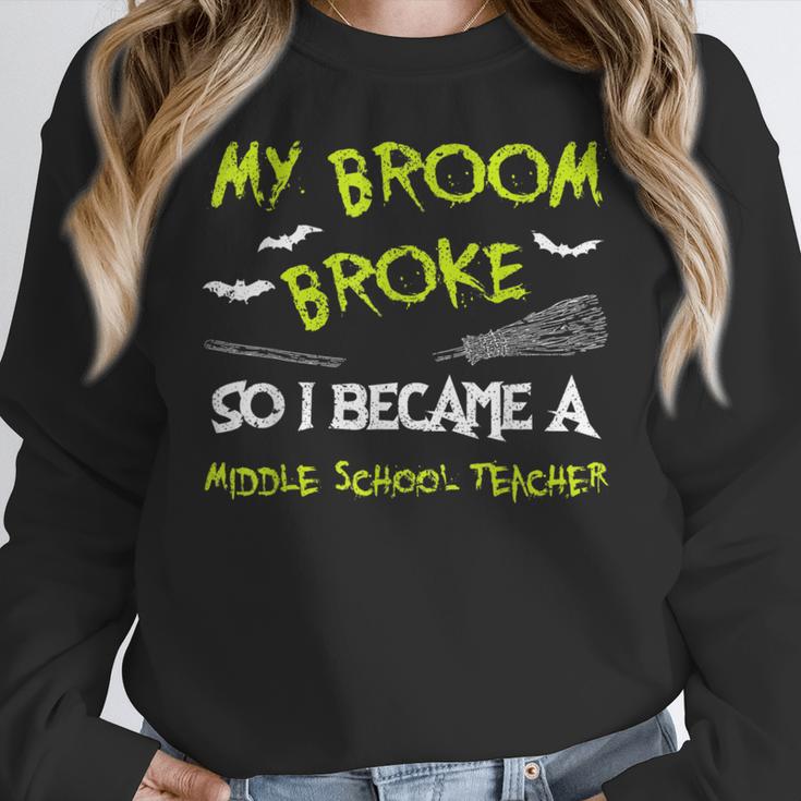Middle School Teacher Halloween Costume Shirt Lazy Women Crewneck Sweatshirt, funny design Middle School Teacher Halloween Costume Shirt Lazy Women Crewneck Sweatshirt, funny design