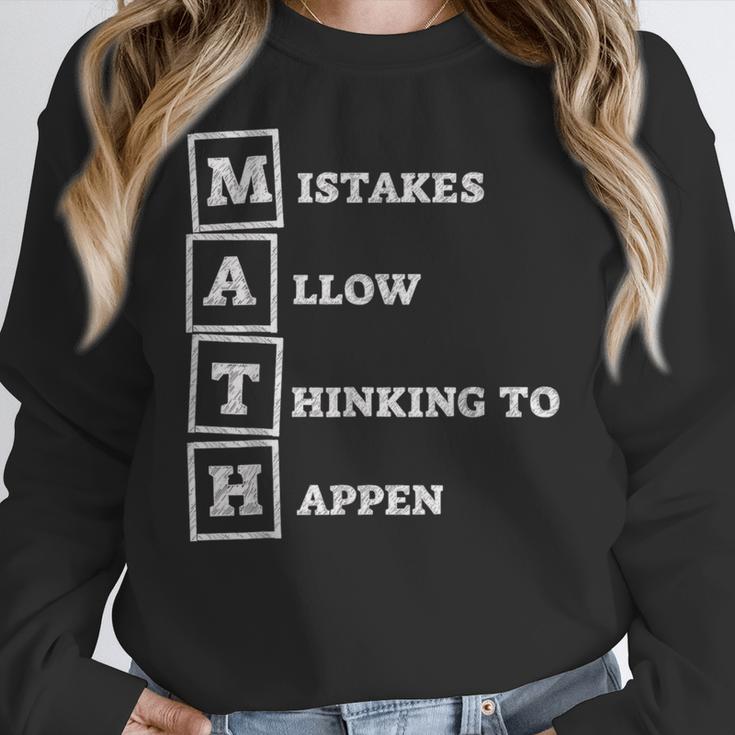 Mistakes Allow Thinking To Happen School Math Teacher Women Crewneck Sweatshirt, funny design Mistakes Allow Thinking To Happen School Math Teacher Women Crewneck Sweatshirt, funny design