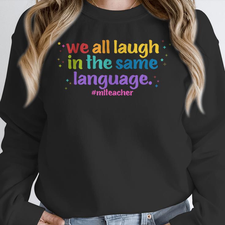 ML Teacher Women Crewneck Sweatshirt, funny design ML Teacher Women Crewneck Sweatshirt, funny design