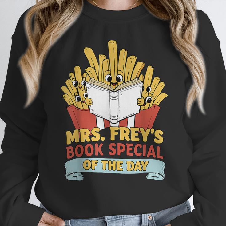 Mrs Frey Book Special Reading Elementary Teacher Women Crewneck Sweatshirt, funny design Mrs Frey Book Special Reading Elementary Teacher Women Crewneck Sweatshirt, funny design