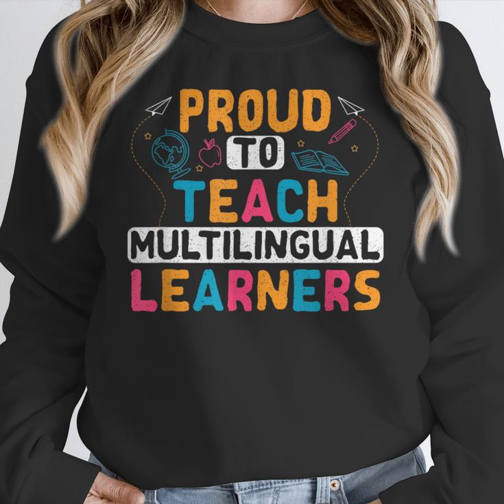 Multilingual Teacher Linguist Language ESL Teaching Women Crewneck Sweatshirt, Esl Teacher Gifts, funny design Multilingual Teacher Linguist Language ESL Teaching Women Crewneck Sweatshirt, Esl Teacher Gifts, funny design