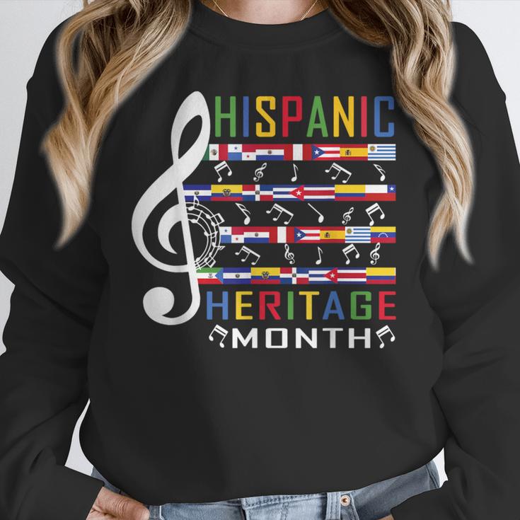 Music Teacher Kid National Hispanic Heritage Month Women Crewneck Sweatshirt, funny design Music Teacher Kid National Hispanic Heritage Month Women Crewneck Sweatshirt, funny design