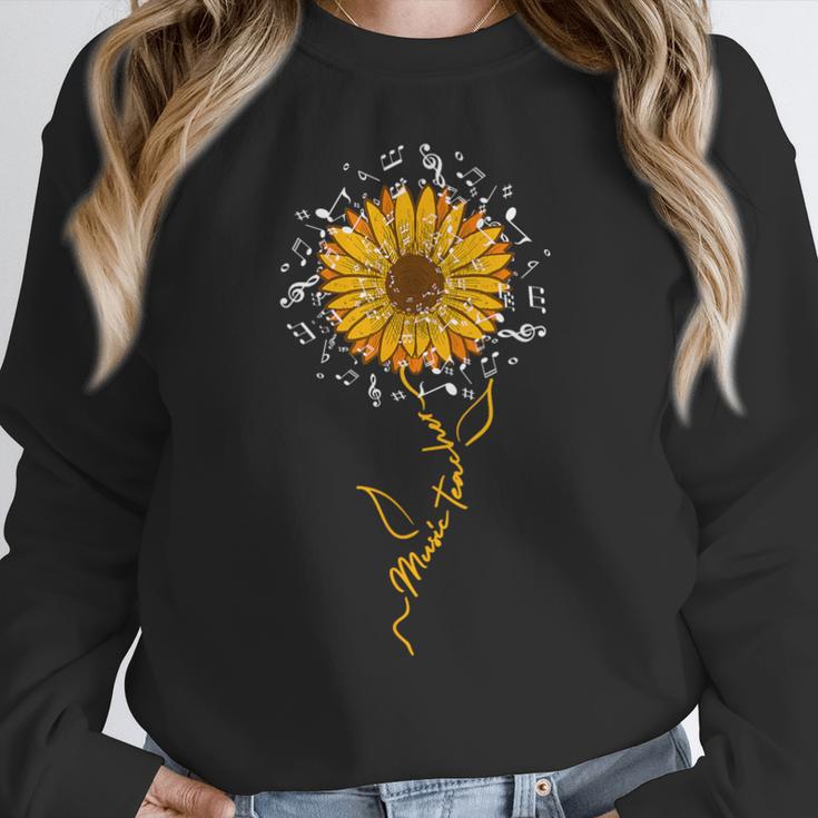 Music Teacher Shirt Sunflower Music Notes Musician Singer Women Crewneck Sweatshirt, funny design Music Teacher Shirt Sunflower Music Notes Musician Singer Women Crewneck Sweatshirt, funny design