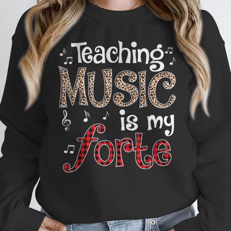 Music Teacher Teaching Music Is My Forte For Music Lovers Women Crewneck Sweatshirt, funny design Music Teacher Teaching Music Is My Forte For Music Lovers Women Crewneck Sweatshirt, funny design