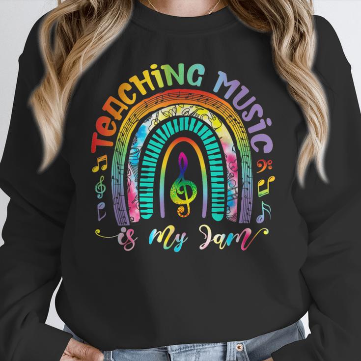 Musical Teacher Teaching Music Is My Jam Rainbow Tie Dye Women Crewneck Sweatshirt, funny design Musical Teacher Teaching Music Is My Jam Rainbow Tie Dye Women Crewneck Sweatshirt, funny design