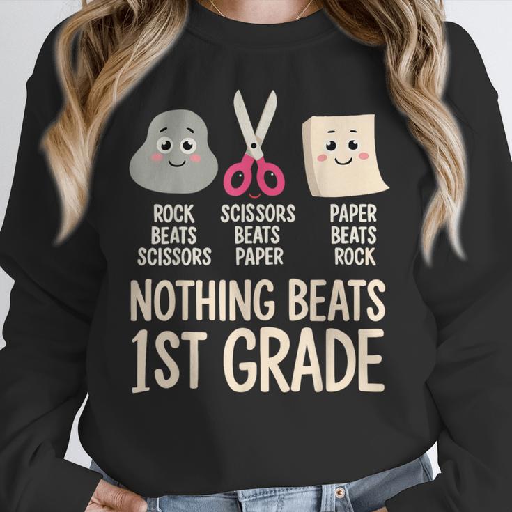 Nothing Beats 1st Grade Back To School Kids Teachers Women Crewneck Sweatshirt, funny design Nothing Beats 1st Grade Back To School Kids Teachers Women Crewneck Sweatshirt, funny design