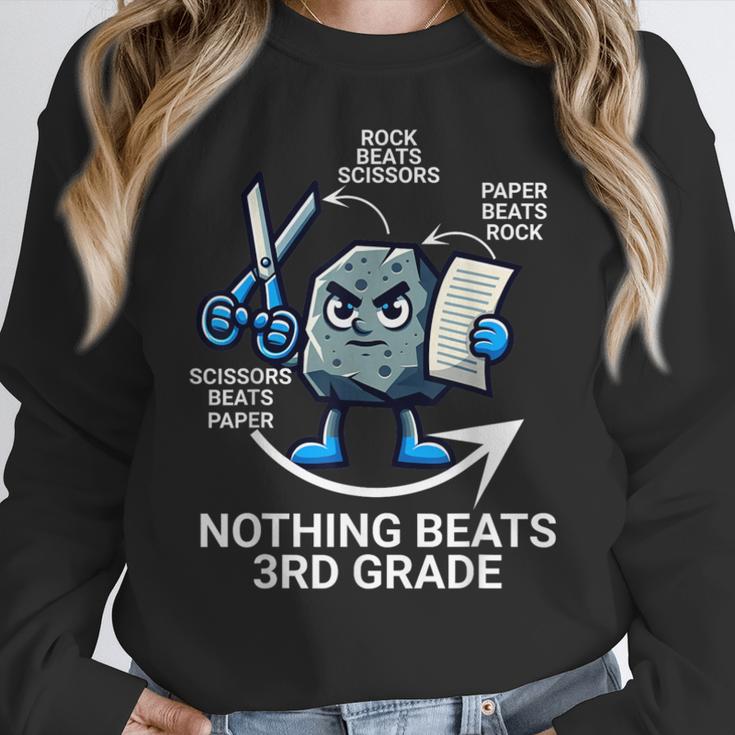 Nothing Beats 3rd Grade Back To School Kids Teachers Women Crewneck Sweatshirt, funny design