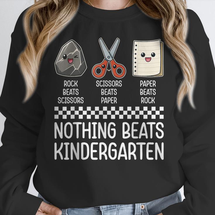 Nothing Beats Kindergarten Back To School Kids Teacher Women Crewneck Sweatshirt, funny design Nothing Beats Kindergarten Back To School Kids Teacher Women Crewneck Sweatshirt, funny design