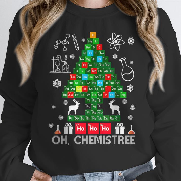Oh Chemistree Scientist Chemical Christmas Xmas Teacher Women Crewneck Sweatshirt, funny design Oh Chemistree Scientist Chemical Christmas Xmas Teacher Women Crewneck Sweatshirt, funny design
