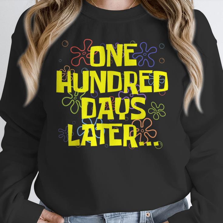 One Hundred Days Later 100th Day Of School Teacher Student Women Crewneck Sweatshirt, funny design One Hundred Days Later 100th Day Of School Teacher Student Women Crewneck Sweatshirt, funny design