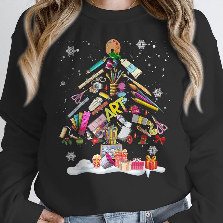 Paintbrush Christmas Tree Decor Xmas For Artist Art Teacher For Men Women Women Crewneck Sweatshirt, funny design Paintbrush Christmas Tree Decor Xmas For Artist Art Teacher For Men Women Women Crewneck Sweatshirt, funny design