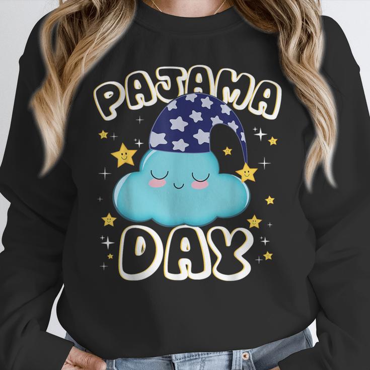 Pajama Day School Spirit Week Fun Cloud Teacher Student Women Crewneck Sweatshirt, funny design Pajama Day School Spirit Week Fun Cloud Teacher Student Women Crewneck Sweatshirt, funny design