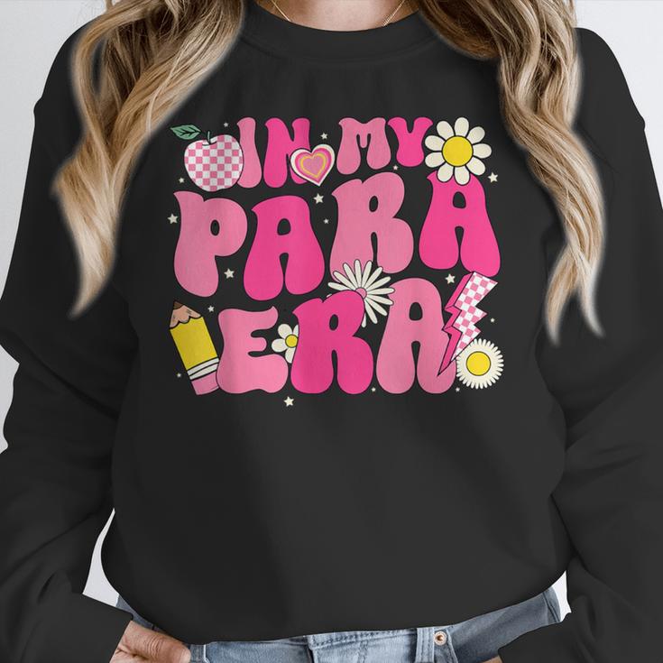 In My Para Era Teacher Back To School First Day Of School Women Crewneck Sweatshirt, funny design