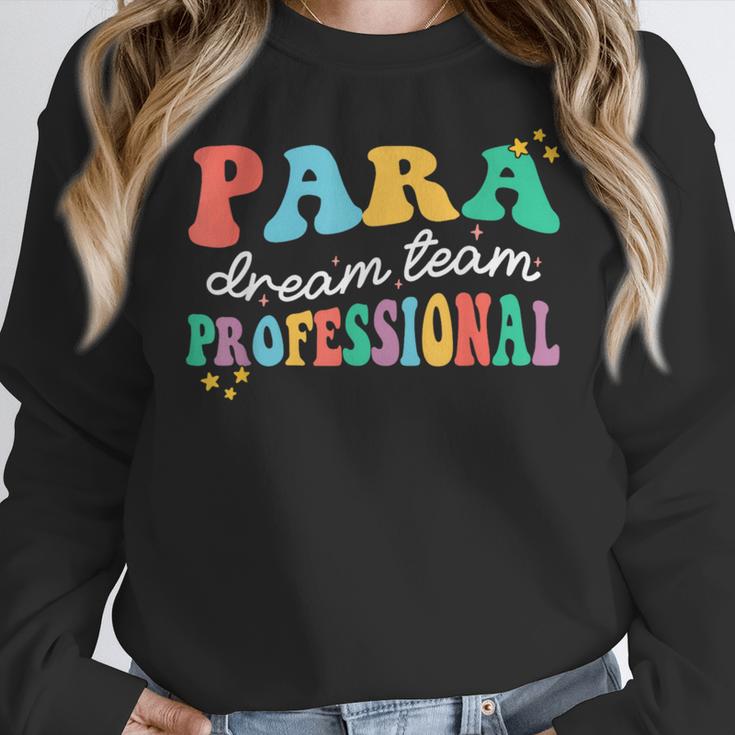 Para Paraprofessional Dream Crew Team Back To School Teacher Women Crewneck Sweatshirt, funny design Para Paraprofessional Dream Crew Team Back To School Teacher Women Crewneck Sweatshirt, funny design