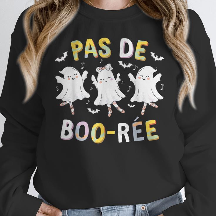 Pas De BOO-Rée Ghost Ballet Dancer Halloween Dance Teacher Women Crewneck Sweatshirt, funny design Pas De BOO-Rée Ghost Ballet Dancer Halloween Dance Teacher Women Crewneck Sweatshirt, funny design