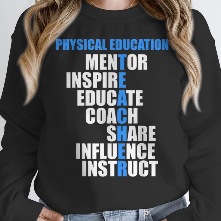 PE Physical Education Teacher For PE Teacher Women Crewneck Sweatshirt, Pe Teacher Gifts, funny design