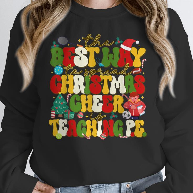 PE Teacher Christmas Holiday Women Crewneck Sweatshirt, Pe Teacher Gifts, funny design