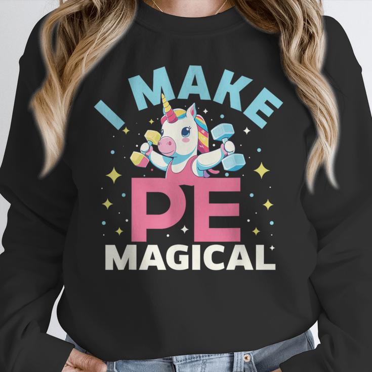 PE Teacher Unicorn I Make PE Magical Women Crewneck Sweatshirt, Pe Teacher Gifts, funny design PE Teacher Unicorn I Make PE Magical Women Crewneck Sweatshirt, Pe Teacher Gifts, funny design