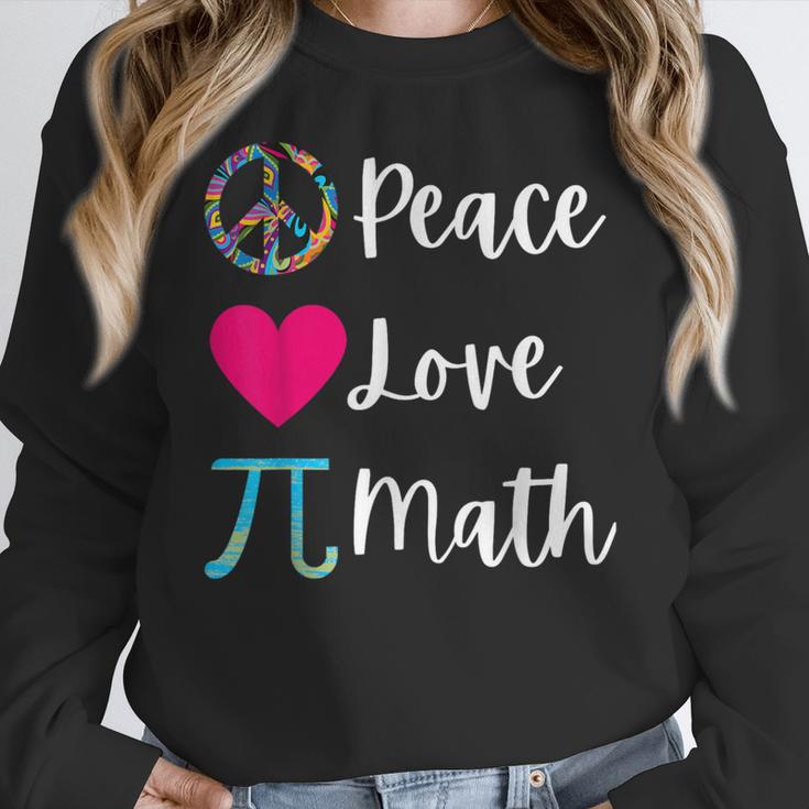 Peace Love Math Maths Teacher Pi Symbol Men Women Women Crewneck Sweatshirt, funny design Peace Love Math Maths Teacher Pi Symbol Men Women Women Crewneck Sweatshirt, funny design
