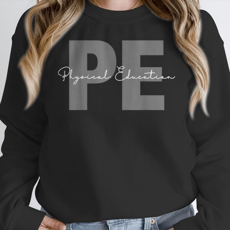 Physical Education PE Teacher Phys Ed Student Grad Women Crewneck Sweatshirt, Pe Teacher Gifts, funny design