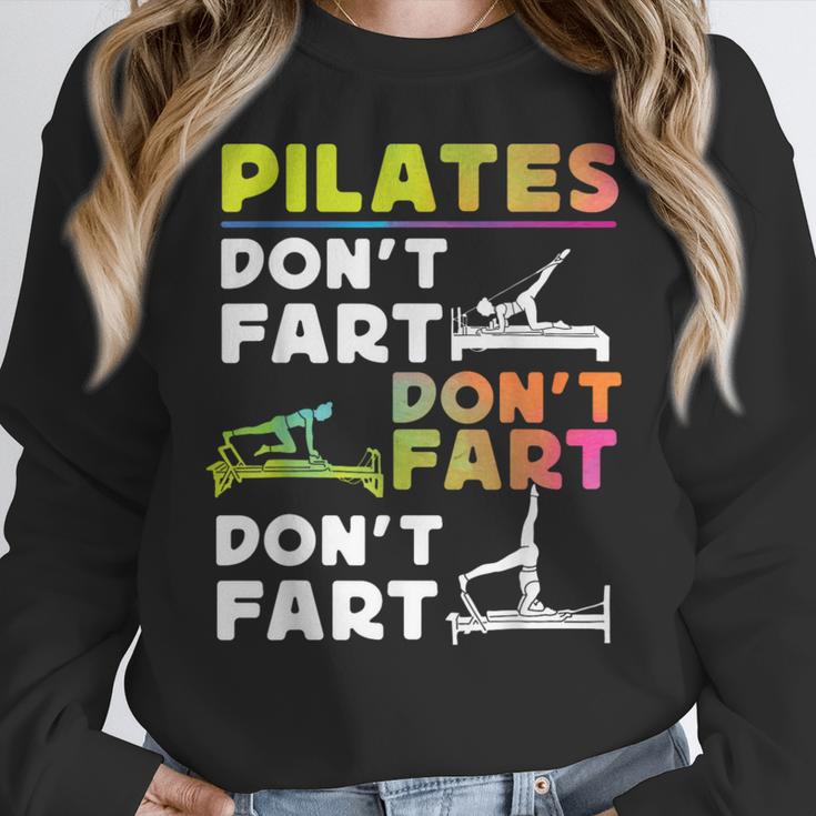Pilates Instructor Teacher Watercolor Pilates Don't Fart Men Women Kids Women Crewneck Sweatshirt, funny design Pilates Instructor Teacher Watercolor Pilates Don't Fart Men Women Kids Women Crewneck Sweatshirt, funny design