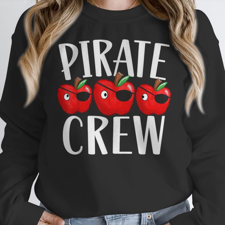 Pirate Crew Pirate Teacher Team Squad Talk Like A Pirate Day For Men Women Kids Women Crewneck Sweatshirt, funny design Pirate Crew Pirate Teacher Team Squad Talk Like A Pirate Day For Men Women Kids Women Crewneck Sweatshirt, funny design