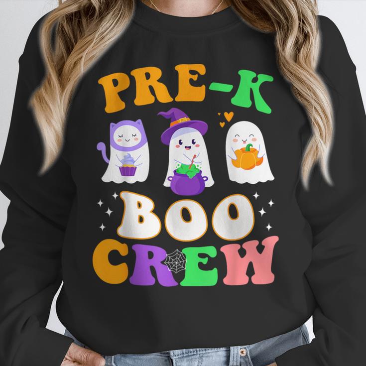 Pre-K Boo Crew Cute Ghost Halloween Costume Teacher Student For Men Women Kids Women Crewneck Sweatshirt, funny design Pre-K Boo Crew Cute Ghost Halloween Costume Teacher Student For Men Women Kids Women Crewneck Sweatshirt, funny design