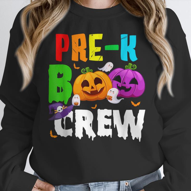 Pre K Boo Crew Halloween Costume Teachers Kids Women Crewneck Sweatshirt, funny design
