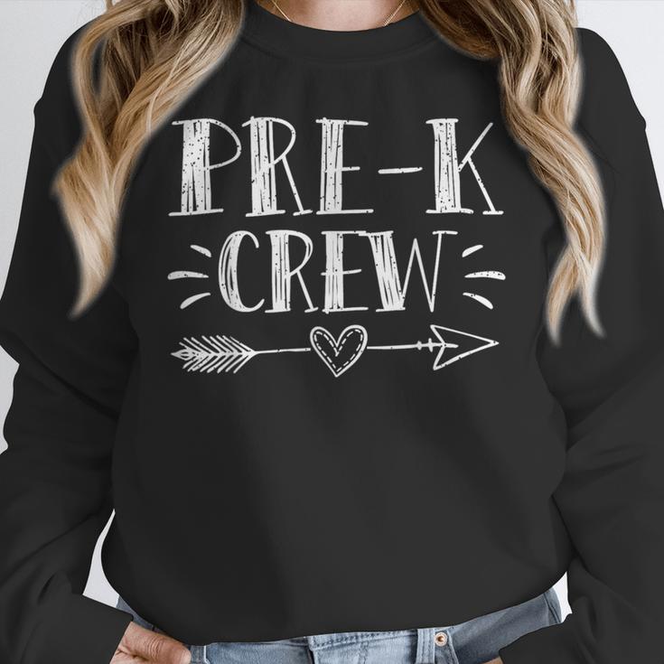 Pre-K Crew 1st Day Of School Pre-K Teacher Team Women Crewneck Sweatshirt, funny design Pre-K Crew 1st Day Of School Pre-K Teacher Team Women Crewneck Sweatshirt, funny design
