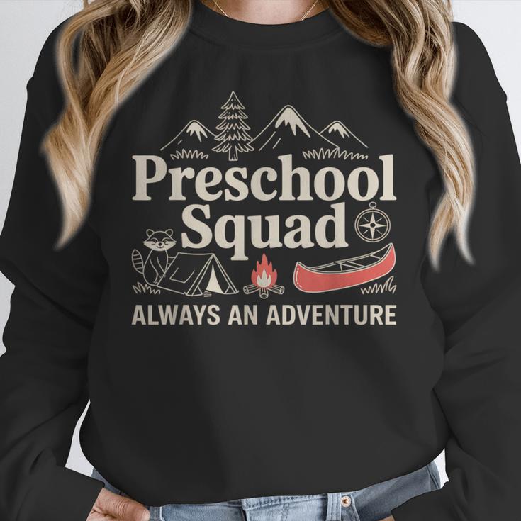 Pre-K Squad Adventure Camping Preschool Teacher Boy Girl Kid Women Crewneck Sweatshirt, funny design Pre-K Squad Adventure Camping Preschool Teacher Boy Girl Kid Women Crewneck Sweatshirt, funny design