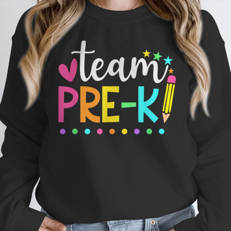 Pre-k Team Pencil Teacher Student Back To School Girls Women Crewneck Sweatshirt, funny design Pre-k Team Pencil Teacher Student Back To School Girls Women Crewneck Sweatshirt, funny design