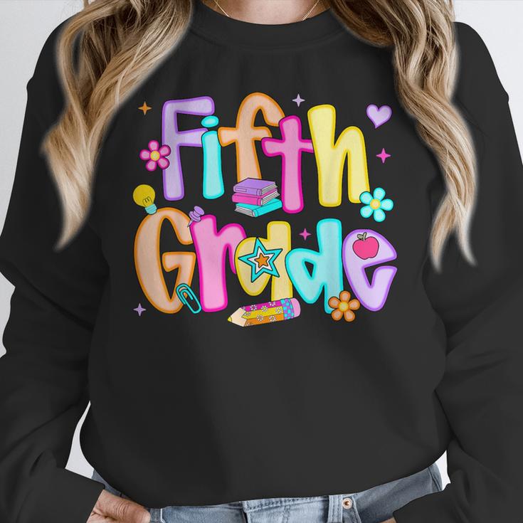 Preppy Fifth Grade Back To School 5th Grade Teacher Girl Boy Women Crewneck Sweatshirt, funny design Preppy Fifth Grade Back To School 5th Grade Teacher Girl Boy Women Crewneck Sweatshirt, funny design