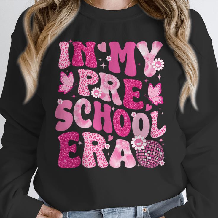 In My Preschool Era Teachers Women Back To School Kids Girls Women Crewneck Sweatshirt, funny design