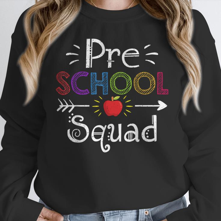 Preschool Squad Preschool Teacher Student Women Crewneck Sweatshirt, funny design Preschool Squad Preschool Teacher Student Women Crewneck Sweatshirt, funny design