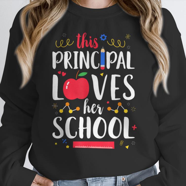 This Principal Loves Her School Teacher Appreciation Women Crewneck Sweatshirt, funny design This Principal Loves Her School Teacher Appreciation Women Crewneck Sweatshirt, funny design