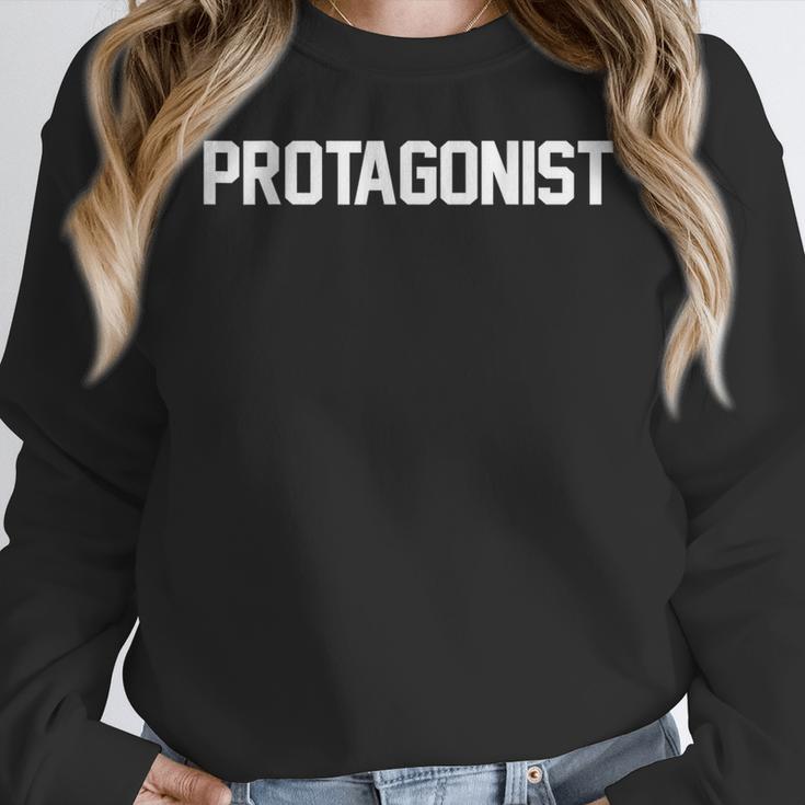 Protagonist English Literature Teacher Costume T Shirt Women Crewneck Sweatshirt, English Teacher Gifts, funny design Protagonist English Literature Teacher Costume T Shirt Women Crewneck Sweatshirt, English Teacher Gifts, funny design