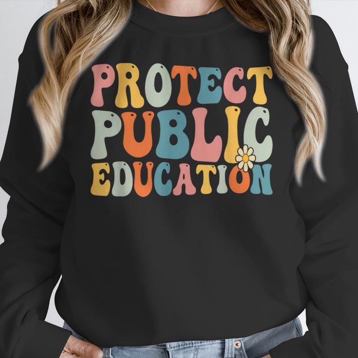 Protect Public Education Public Teacher School Women Crewneck Sweatshirt, funny design Protect Public Education Public Teacher School Women Crewneck Sweatshirt, funny design