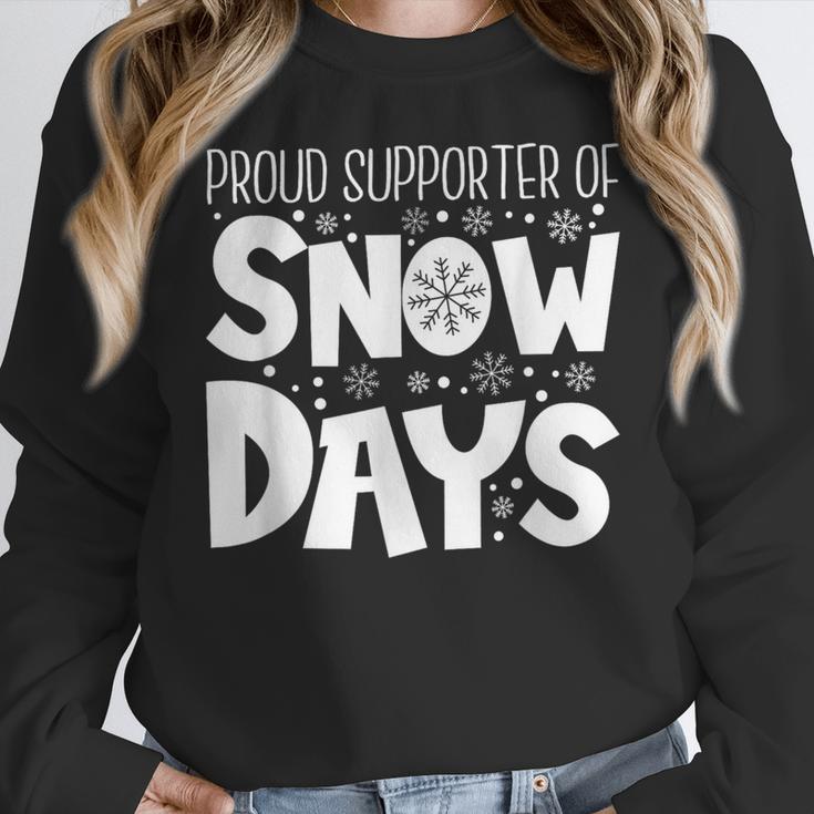 Proud Supporter Of Snow Days Teacher Christmas Men Women Women Crewneck Sweatshirt, funny design Proud Supporter Of Snow Days Teacher Christmas Men Women Women Crewneck Sweatshirt, funny design